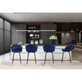 thumbnail image 5 of Hausfame Modern Velvet Swivel Bar Stools Blue (Set of 2), 5 of 8