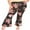 Floral Black, variant on Women's Plus Size High Waisted Palazzo Pants Soft Stretch Print and Solid Flare Leggings