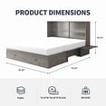 thumbnail image 6 of ZAFLY Murphy Bed with Trifold Foam Mattress, Cabinet Bed with USB Charging Station, Cabinet Chest Bed for Living Room/Bedroom (Grey), 6 of 7