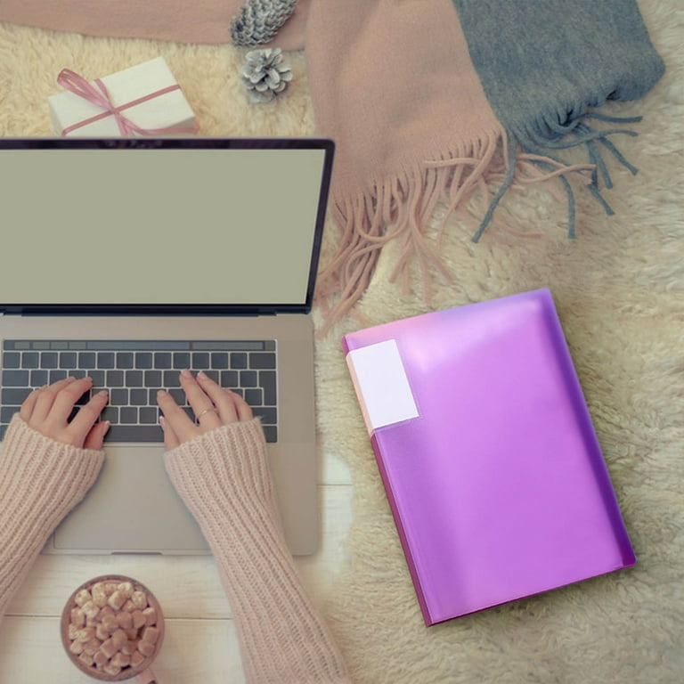 Plastic Wallets A4 Punched Pockets, 11 Holes Expandable Binder