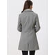 thumbnail image 4 of Abrigos largos de invierno con solapa con muesca y un solo pecho para mujer Gris Claro XL, 4 of 6