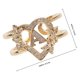 thumbnail image 2 of unbranded Anillo Inicial Dorado Con De Abierto Ajustable Para Mujer Joyería, 2 of 7