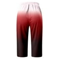 thumbnail image 5 of Comdrip Capris for Women with Pockets! Leggings for Women with Pockets Knee Length Petite Summer Lightweight High Waisted Athletic Workout Yoga Pants Womens Capri Pants Red S, 5 of 5