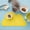 Yellow, variant on Happy & Polly Cloud Shaped Cat & Dog Silicone Food Mat Set, Pink
