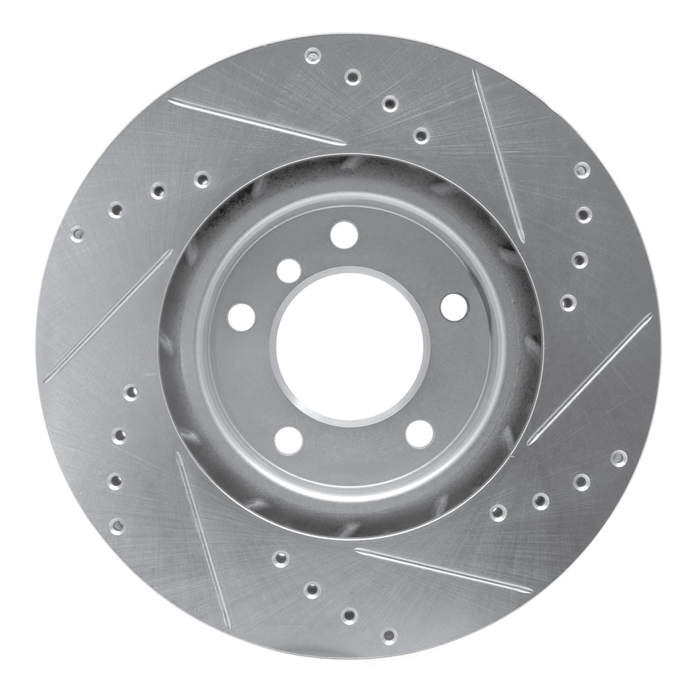 Dynamic Friction Company 631-31037D DFC Brake Rotor - Drilled And Slotted - Silver