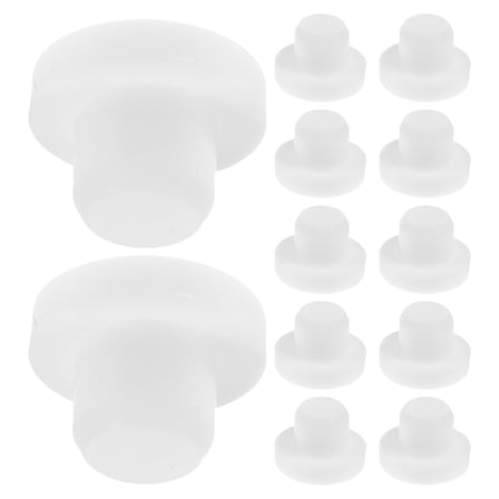 OATIPHO Sealing Tube Protection Plugs Silicone Salt and Pepper Shaker Stoppers 12Pcs White