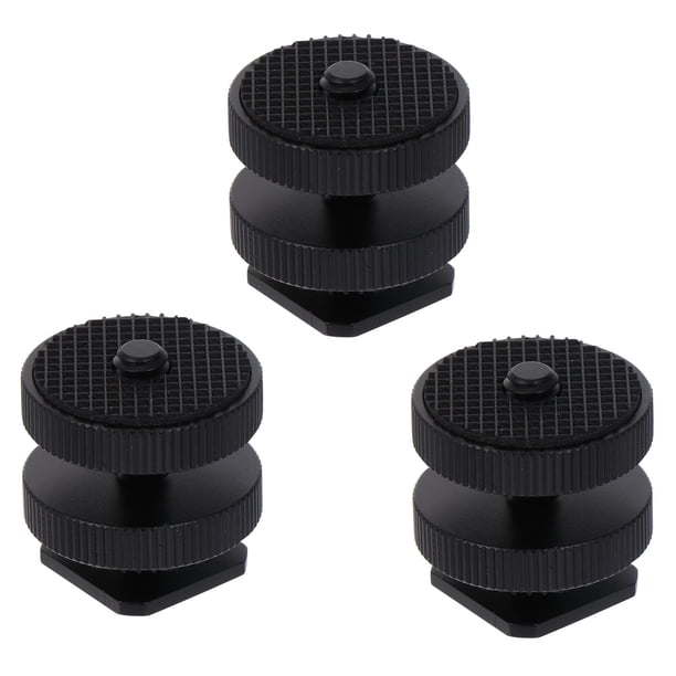 Hytrove 3Ud Adaptador Para Zapata Fría Con Tornillo Para Trípode Accesorios De Cámara Negro