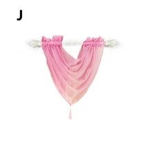 FACIWHL Voile Curtain Swags All Colours Pelmet Valance Net Curtains Voile,Living Room Kitchen Shabby Chic Ruffle Valance Curtains(Pink)