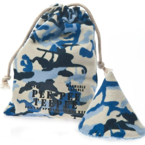 Beba Bean Pee Pee Teepee with Laundry Bag, 5 Pieces, Blue Camo