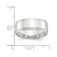 thumbnail image 4 of 10k White Gold 8mm Flat with Step Edge Wedding Band Size 6 1WFLE080, 4 of 5