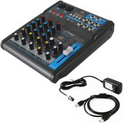 Pyle PMXU43BT - 4-Ch. Bluetooth Studio Mixer - DJ Controller Audio Mixing Console System