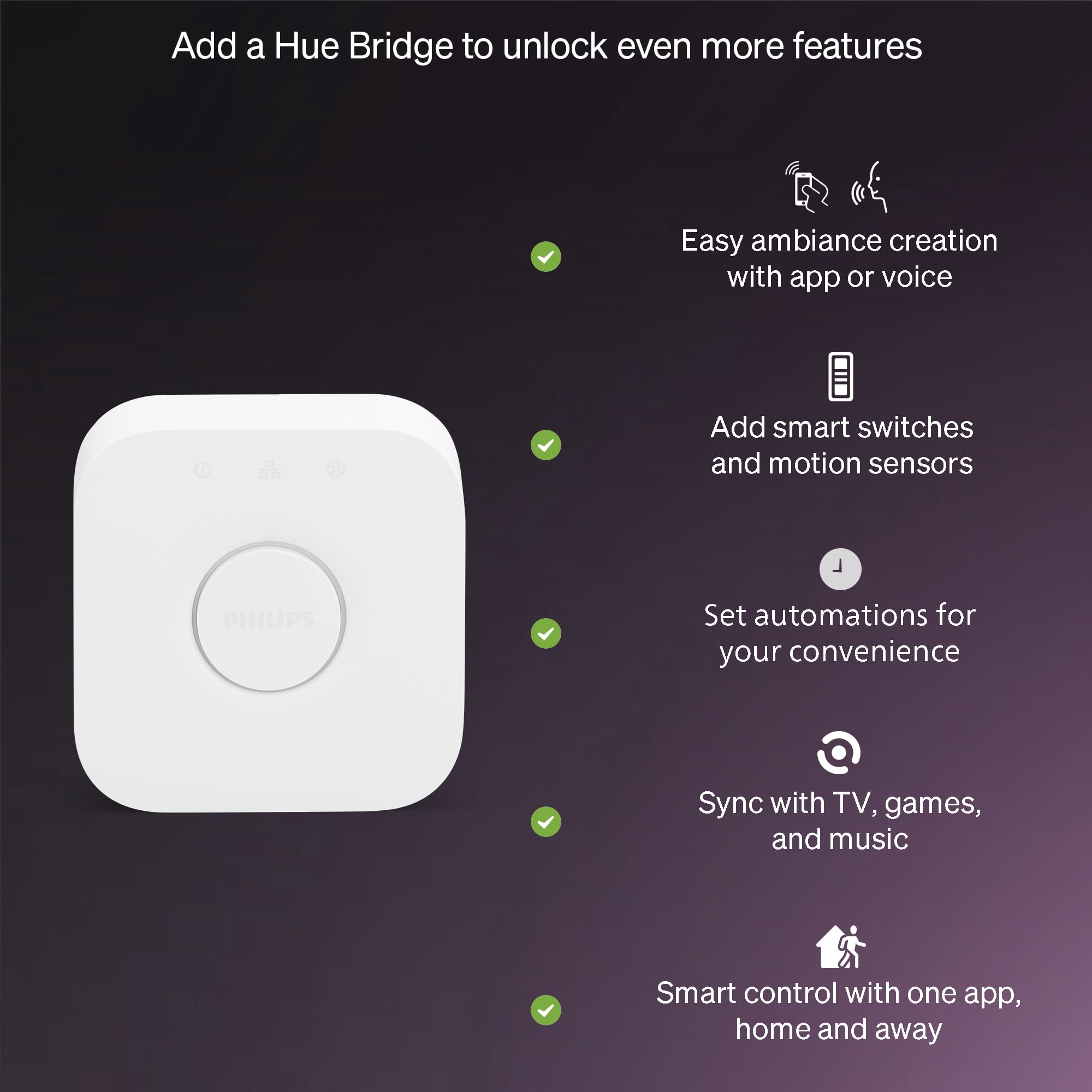 Philips Hue Essential White & Color Ambiance 60-Watt Equivalent (800lm) A19 General Purpose Light Bulb (Medium Base) 2-Pack