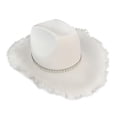 thumbnail image 2 of Sombrero de vaquero jinwen de fieltro con cristal para mujeres y niñas, 2 of 8
