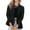 Black women's casual blazer a1, variant on Women's Fall Winter Collared Long Sleeve Button Down Open Front Blazers Jackets Casual Solid Elegant Business Work Slim Tops Fashion Outfits, Black S