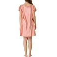 thumbnail image 3 of Unique Bargains Women's Pajama Dress Satin Sleepwear Nightshirt Soft Lounge Nightgowns, 3 of 5