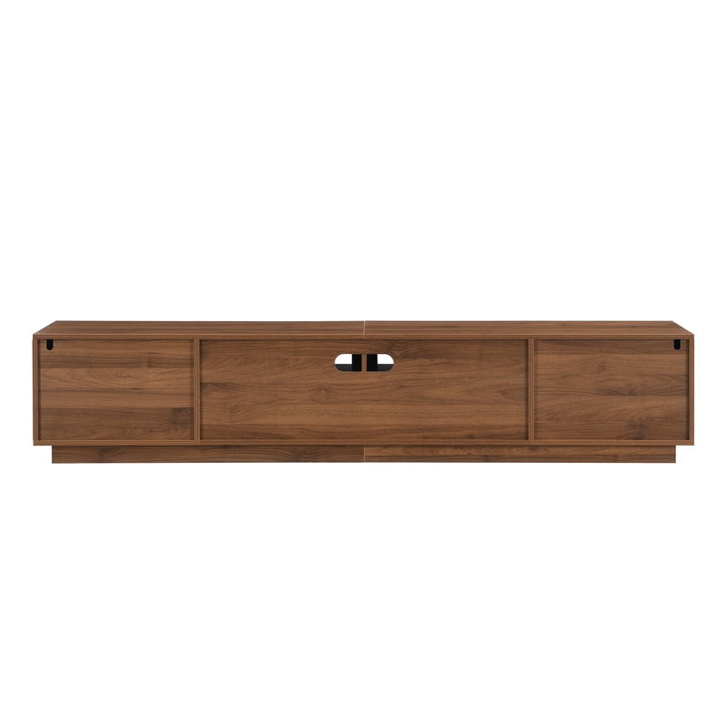 79-inch Modern TV Stand for TVs Up to 85", Entertainment Center Cabinet with Drawers, Cable Hole & Soft-Closing Glass Doors