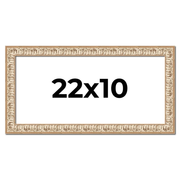 22x10 Frame White Real Wood Picture Frame Width 1.5 inches | Interior Frame Depth 0.5 inches |