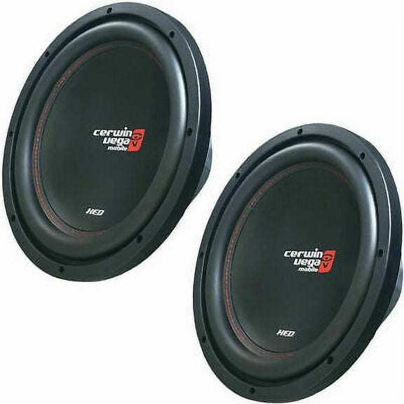Cerwin Vega Mobile 1000 Watt Car Subwoofers, Polyester Black, 9.4"