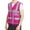 Hot Pink1, variant on GOGO Unisex US Big Mesh Volunteer Vest Zipper Front Safety Vest with Reflective Strips and Pockets-Purple-US XL