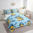 thumbnail image 3 of jejeloiu Funny Duck 7-Piece Twin Bedding Sets,Navigation Theme Bedding Comforter Set,Blue Fish Stars Sheet Sets For Boys Teens,Ultra Soft Home Decor Reversible, 3 of 8
