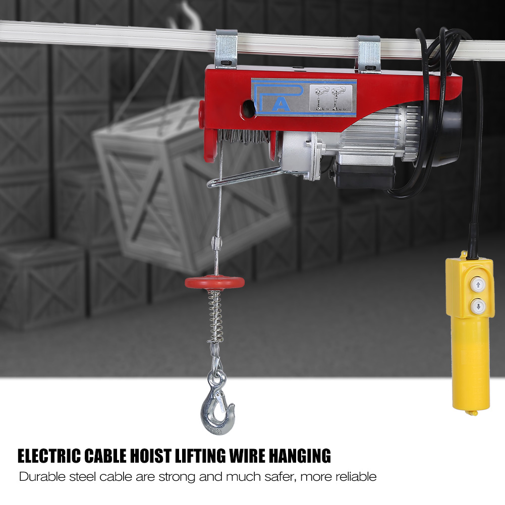220V AC Electric Cable Hoist Mini Electric Hoist Crane Electric Hoist Winch with Pure Copper