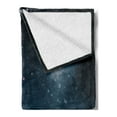 thumbnail image 2 of Universe Soft Flannel Fleece Blanket, Another World Landscape Atmosphere Crater Galaxy Nebula Outer Space Infinity, Cozy Plush for Indoor and Outdoor Use, 50" x 70", Dark Blue White, by Ambesonne, 2 of 5