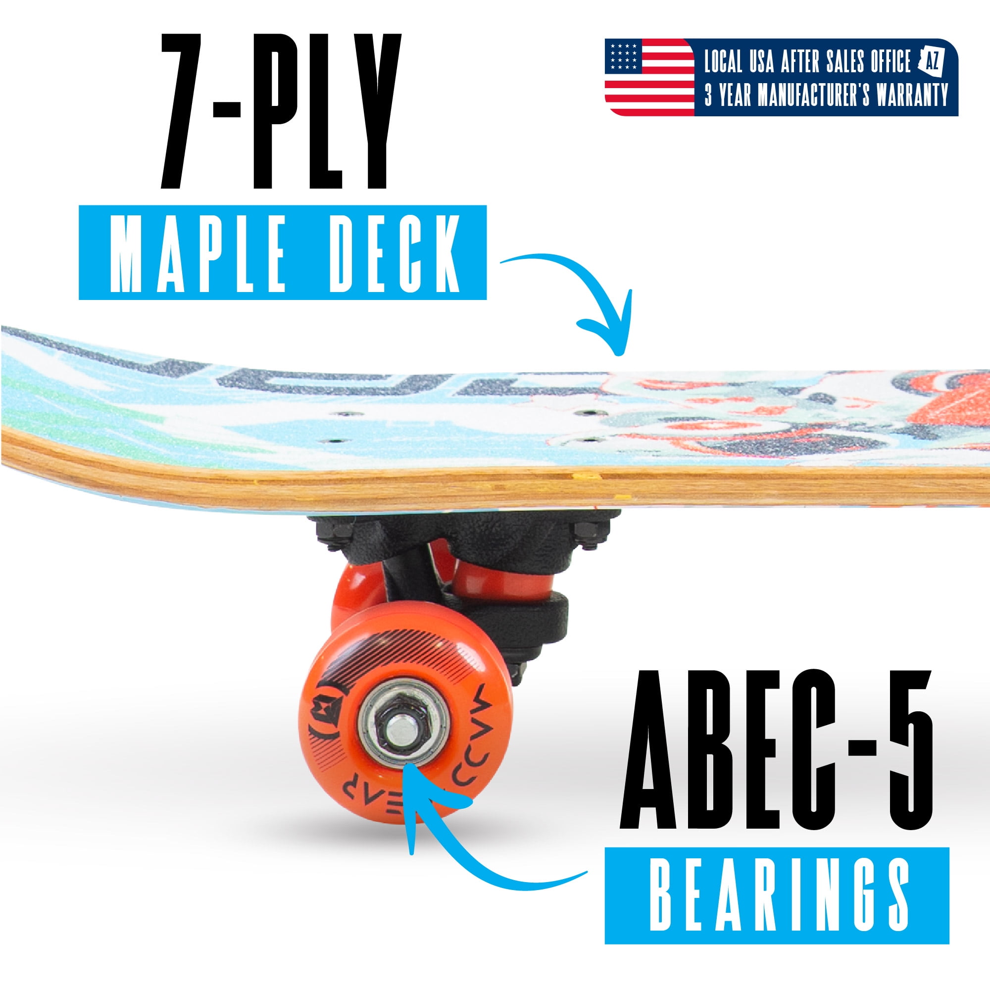 Madd Gear Mini Cruiser Skateboard for Kids and Teens – Lightweight 22" Maple Deck – Smooth 50mm Wheels – Locker Board for School, Travel, and Campus