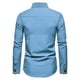 thumbnail image 4 of Hombres Bordado Casual Slim Fit Manga larga Turndown Colorblock Tops Blusa Pompotops oipoqjl26031, 4 of 9