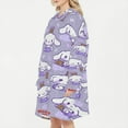 Cinnamoroll Wearable Blanket Hoodie Sherpa Hooded Blanket, Cozy