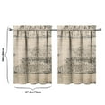 thumbnail image 4 of Gray Abstract Oil Painting Kitchen Curtains - Vintage Tier Cafe Curtains for Bathroom Living RV Rod Pocket Window Drapes 36 Inch 2 Panels Set 28"x36" Window Treatment Tiers, 4 of 4