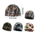 thumbnail image 3 of Qarigey Gorro deportivo para exteriores, gorro térmico a prueba de viento, para correr, ciclismo, gorro de lana Polar con camuflaje, camuflaje de jungla Sombreros Blanco negro Qarigey AP011293-03B, 3 of 6