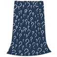 thumbnail image 2 of Honeii Question Marks Print Fleece Blanket - Throw Blanket for Bed, Sofa, Couch, Camping, and Travel , Microplush Ultra Soft Warm Blanket-40"x30", 2 of 7