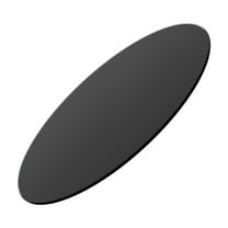 30" Inch Round Tempered Glass Table Top Black Glass 1/4" Inch Thick Round Polished Edge