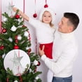thumbnail image 6 of Blulu 10 Inches Christmas Tree Star Topper Xmas Tree Topper Star Christmas Decoration Glittered Tree-top Star (Silver), 6 of 14
