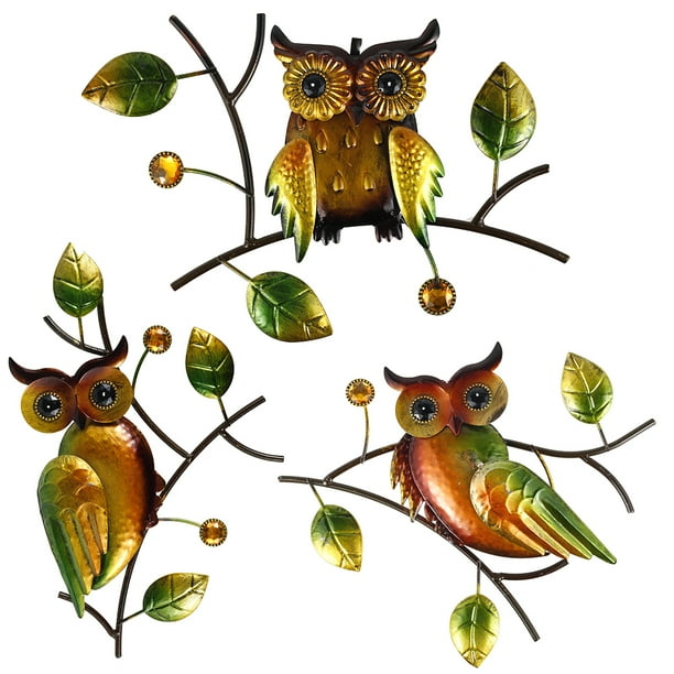 Mlfire 3pcs Metal Owl Wall Decoration Hanging Art Sculpture For Garden Fence Home Liing Room Dining Bedroom Com - Outdoor Metal Owl Wall Art Mlfire 3pcs Metal Owl Wall Decoration Hanging Art Sculpture For Garden Fence Home Liing Room Dining Bedroom Com - Outdoor Metal Owl Wall Art