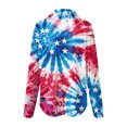 thumbnail image 4 of Leey-World 4th Of July Button Down Shirts for Women 250 Anniversary USA 250th American Flag Patriotic 250 Years T-Shirt(Blue,M), 4 of 5