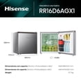 thumbnail image 2 of Frigobar Hisense 1.6 p3 RR16D6AGX1 Refrigerante R600 Color Silver, 2 of 7