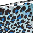 thumbnail image 3 of Blue Leopard Print Shower Curtain 36"x72" ,Bathroom Decorative Shower Curtains Set with 12 Hooks,Modern Waterproof Washable Shower Curtain, 3 of 6