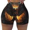 thumbnail image 2 of Fotbe Cool Black Eagle Shorts Sin Costuras – Shorts Deportivos de Cintura Alta para Mujer, Elásticos para Gimnasio, Yoga, Running o Ciclismo-X-Large, 2 of 8