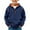 Blue, variant on Boys Hoodies Youth Long Sleeve Athletic Sweatshirt Kids Quarter Zip Hooded Pullover Fall Winter Casual Warm Tops With Pocket