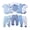 Blue, variant on Preemie Baby Boys Layette Set 5 Packs Shower Gift Sets Romper Top Pants Set Short Sleeves Tops Letter Print Camouflage Outfits Clothing Summer 10pcs Essential Clothes Multicolor