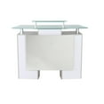 thumbnail image 4 of Glasglow I Reception Desk with Glass Top, Office Restaurant Beauty Salon Furniture, Light Wood White 50" L x 19" W, 4 of 8