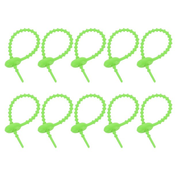 20Pack 5" Bridas de Silicona Reutilizables, Organizadores de Cintas de Alambre, Verde