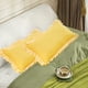 thumbnail image 5 of French Pillowcase Ruffle Designs Soft Brushed Fabric Suitable For Bedroom Envelope Closure Pillowcase, 5 of 6