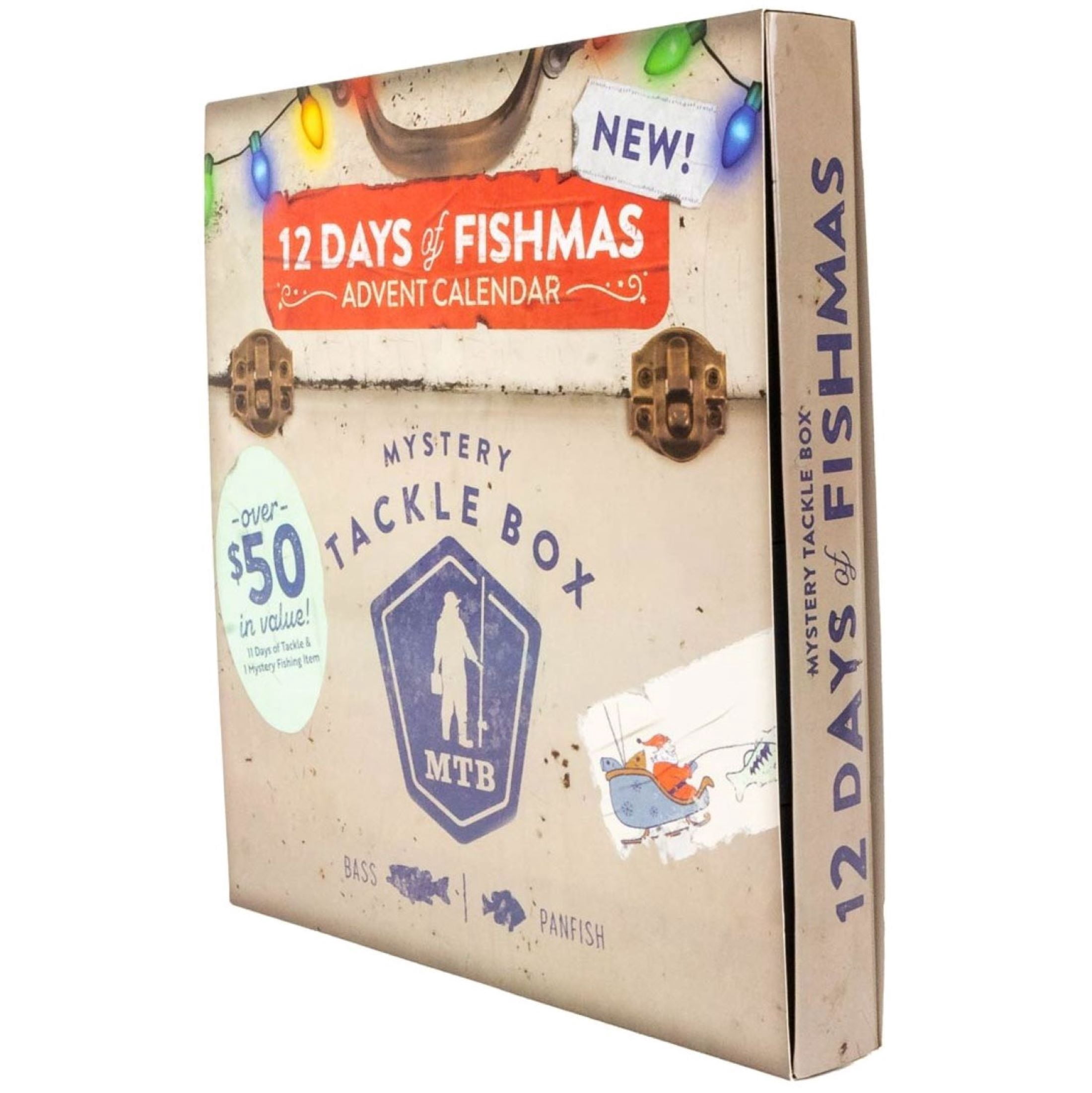 Mystery Tackle Box 12 Days of Fishmas Non-lead Holiday Advent Calendar 2023 Freshwater Fishing Lures