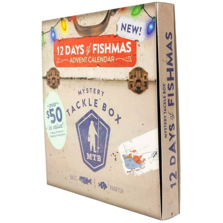 Mystery Tackle Box 12 Days of Fishmas Non-lead Holiday Advent Calendar 2023  Freshwater Fishing Lures 