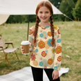 thumbnail image 5 of Garronmavis Hippie Flowers Girls Long Sleeve T-Shirts 7-8 Loose Kids Basic Soft Long Sleeve Tees Top Lightweight Kids Crewneck T-Shirts Fall Tops Fashion Fall Winter Clothes, 5 of 7