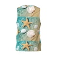 thumbnail image 3 of Gaeub Starfish And Seashell Men's Mesh Basketball Jersey, Quick-Drying Sleeveless Top S-4XL, Loose Muscle Tank Top -3X-Large, 3 of 9