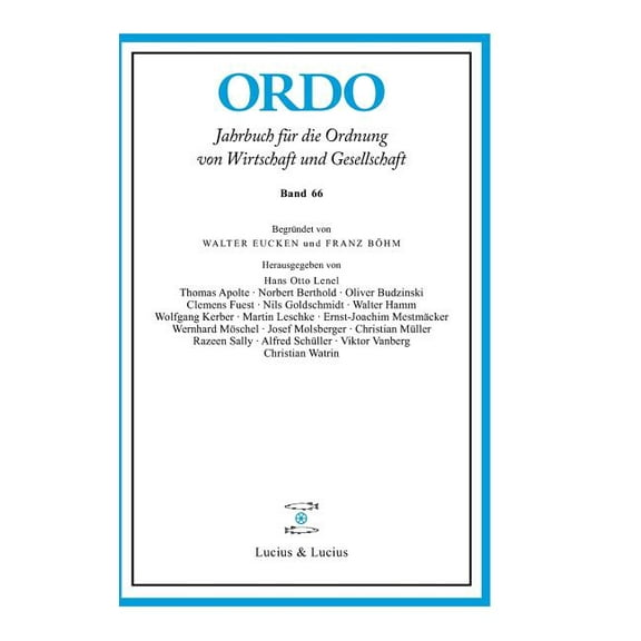 Ordo: Jahrbuch Für Die Ordnung Von Wirtschaft Und Gesellschaft, (Hardcover)