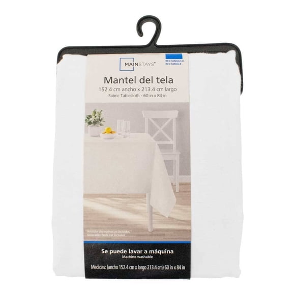 Mantel de Tela Mainstays de Algodón y Poliéster Rectangular Diseño Liso
